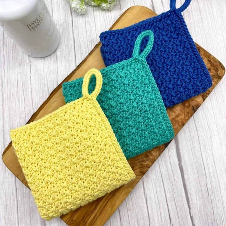 Easy Textured Crochet Dishcloth: Free Pattern