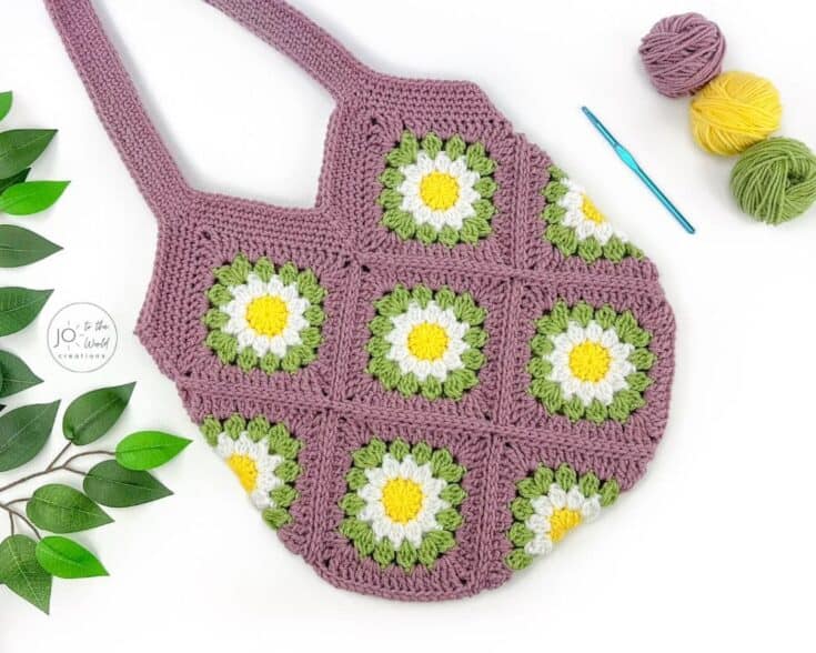 Image for Flower Granny Square Bag