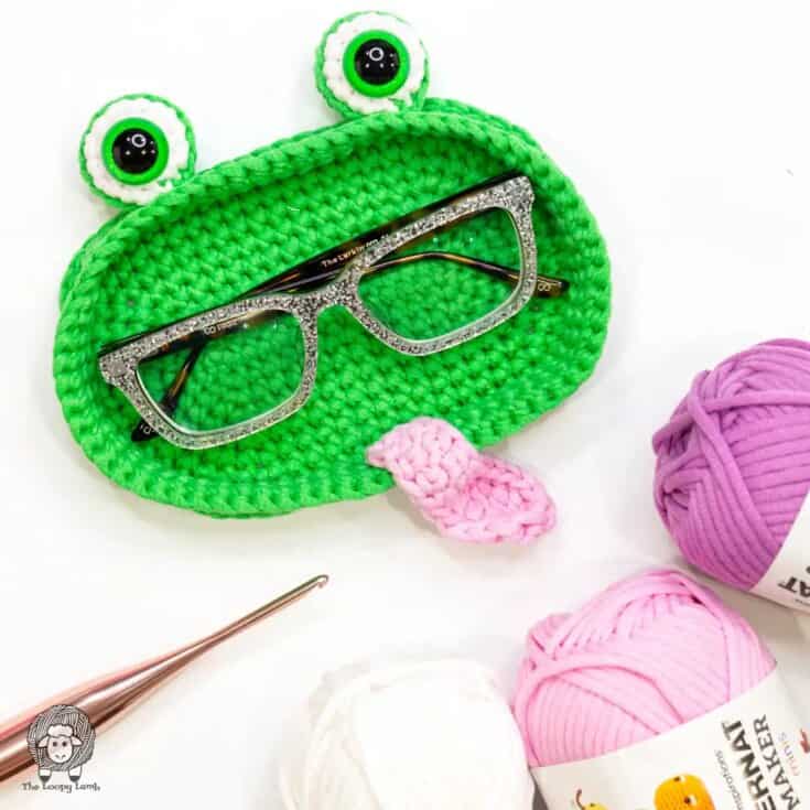 Image for Frog Crochet Glasses Holder