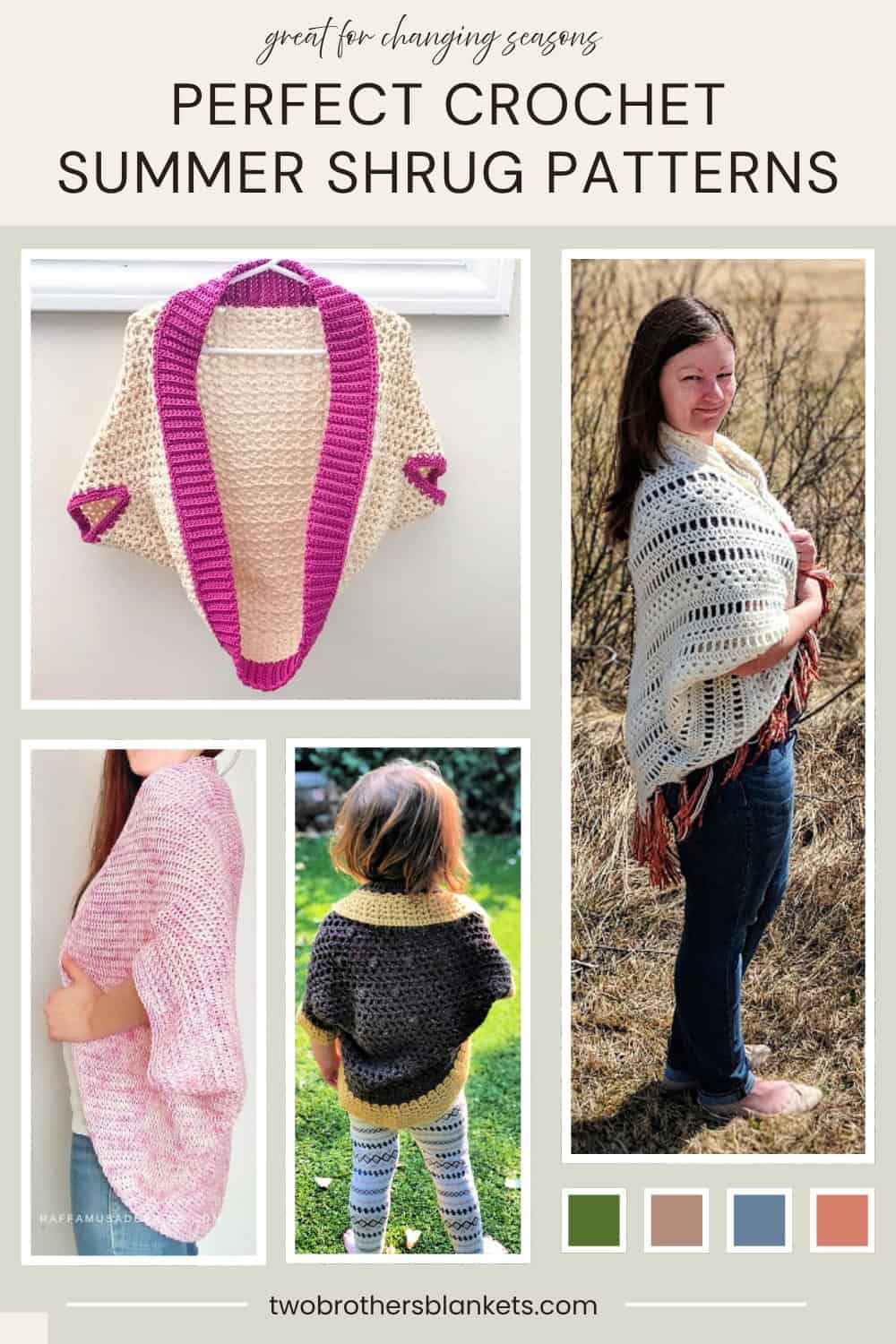 20 crochet shrug patterns - Pin it on Pinterest