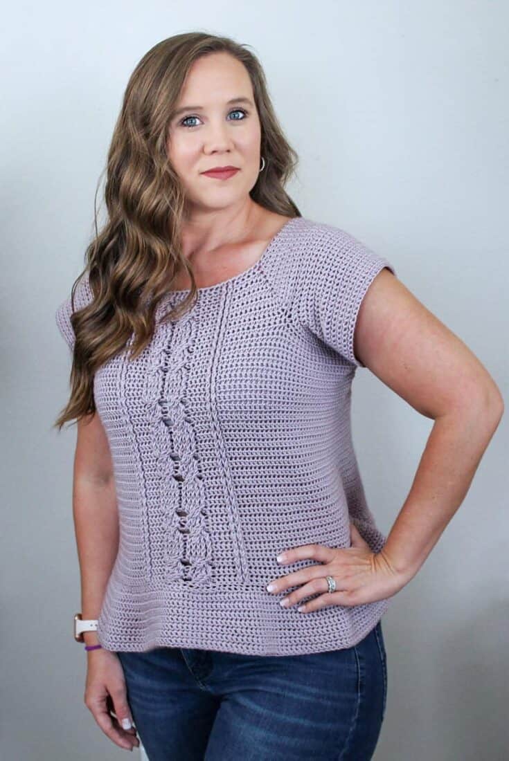 Image for Cabled Peplum Tee
