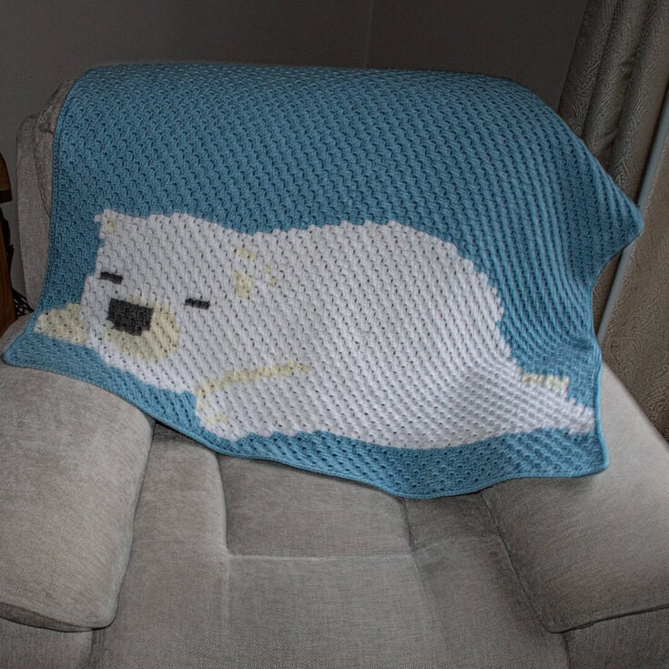 cutest corner to corner crochet baby blanket