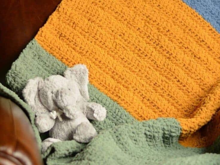 Crochet Baby Blanket Pattern – Color Block Blanket