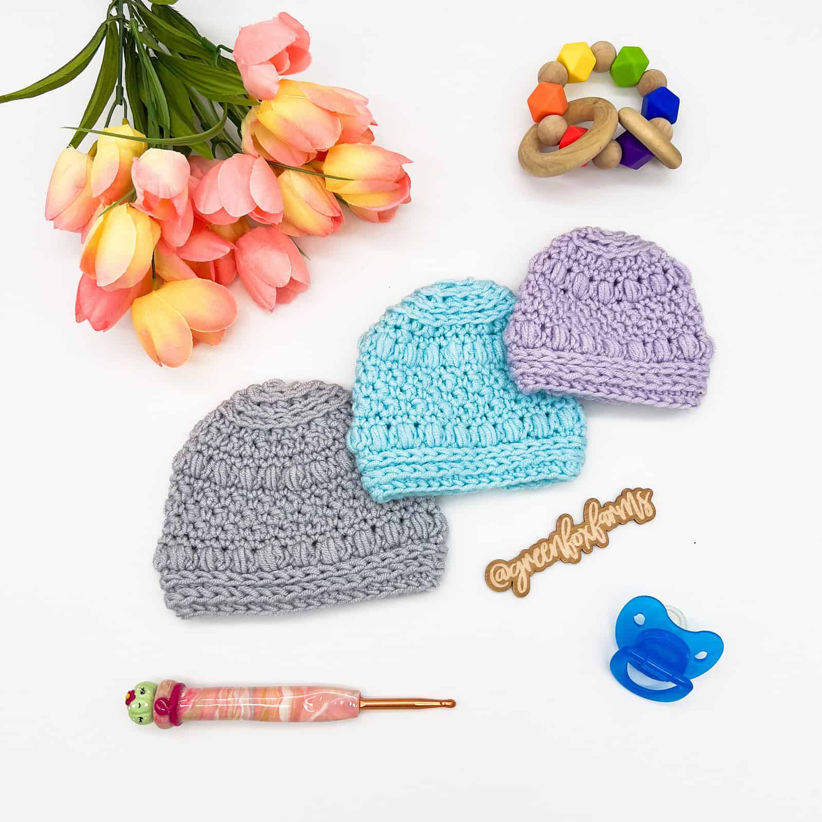 Free Preemie Baby Hat Crochet Pattern: Labyrinth Lullaby Beanie
