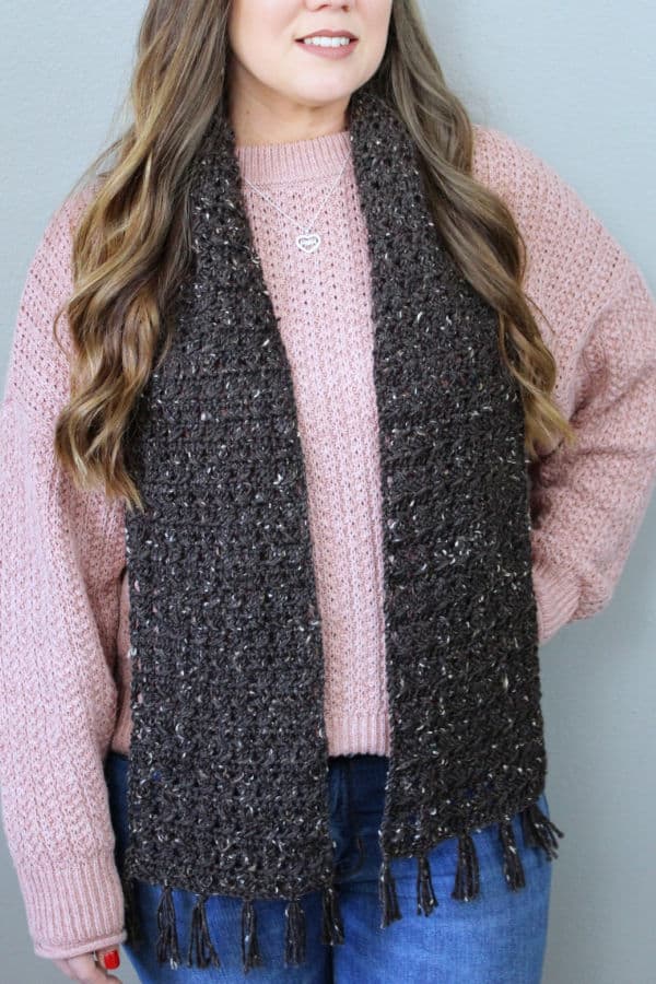 Free Crochet Scarf Pattern (Easy) – Bonnie Bell Scarf