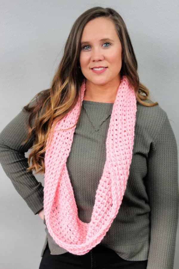Crochet Infinity Scarf Free Pattern- KJ Scarf