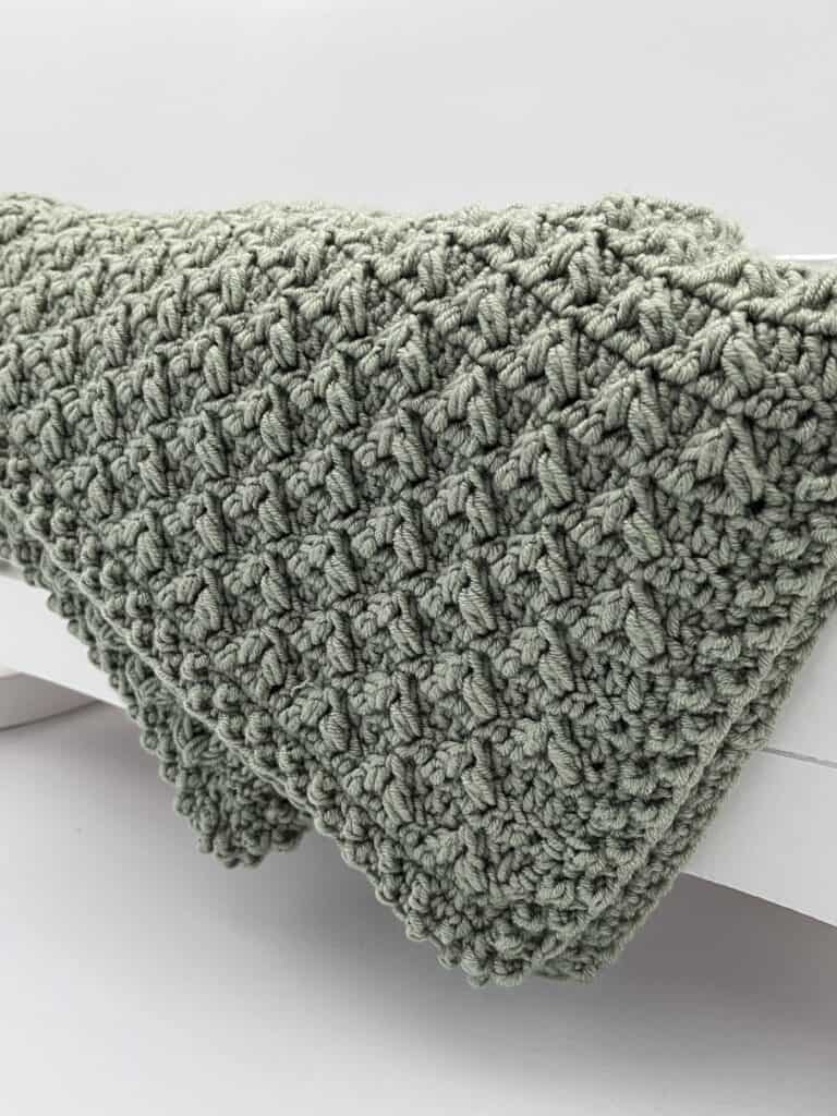 textured crochet baby blanket