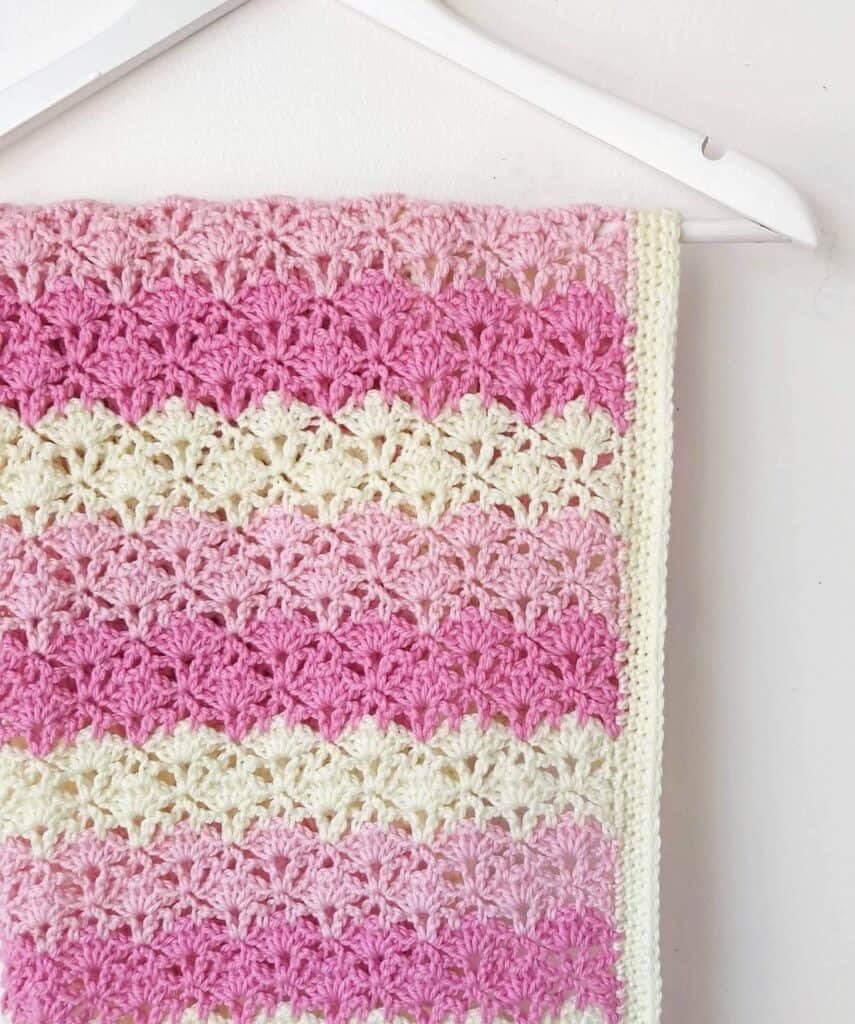 crochet blanket pattern with lacy texture