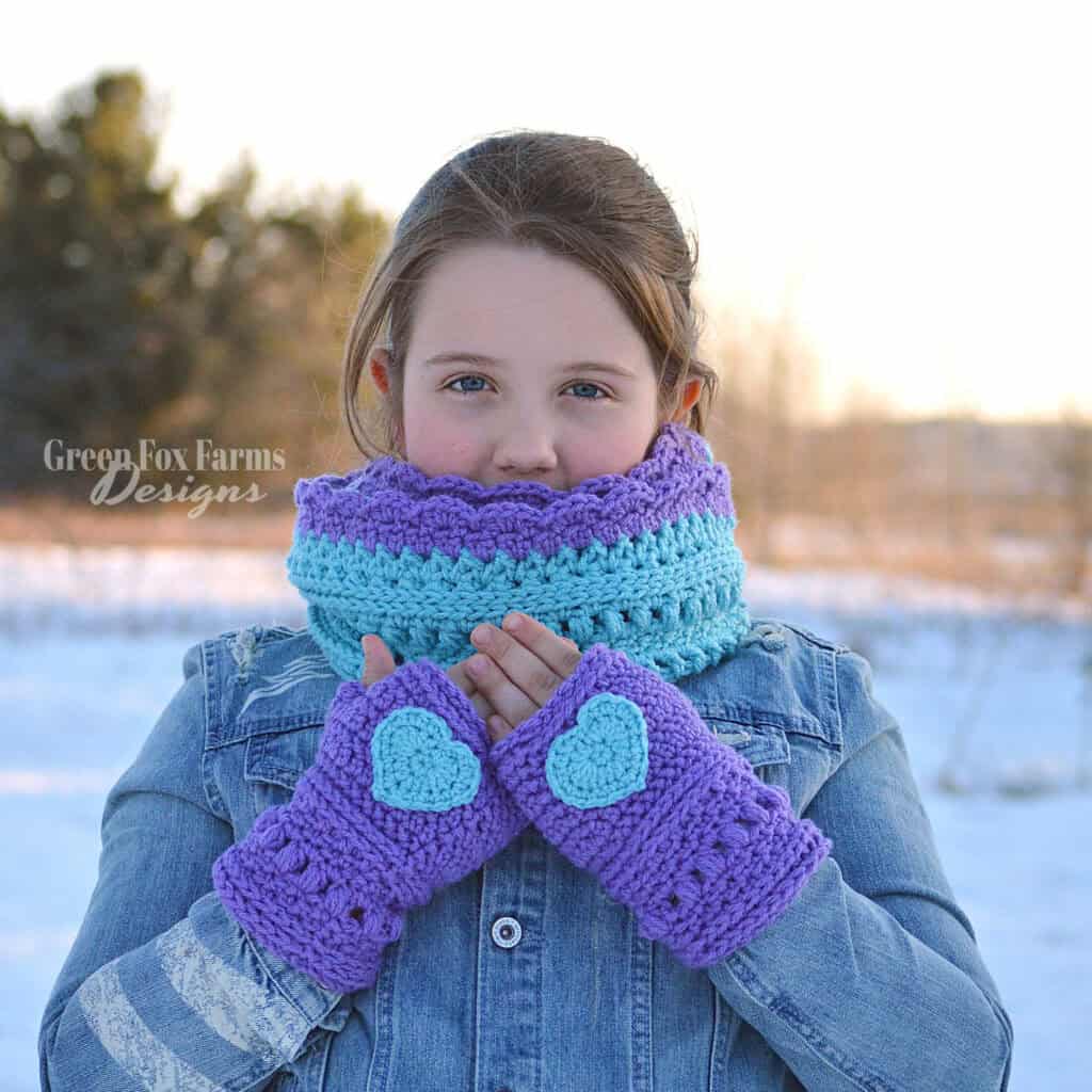 Textured Crochet Fingerless Gloves